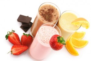 selection of meal replacement shakes